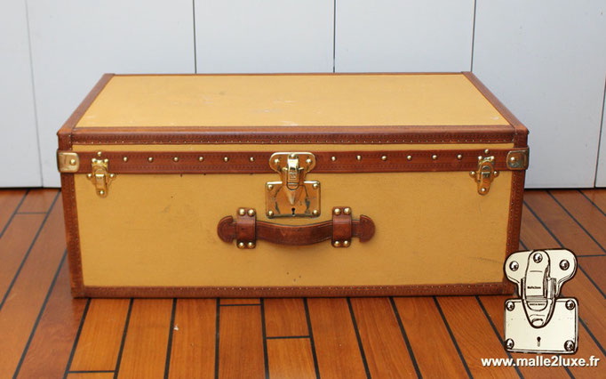 serrure de malle ancienne louis vuitton valise jaune