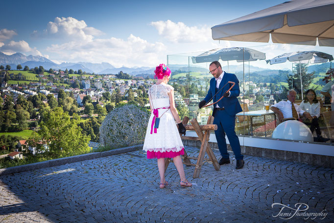 Hochzeit im Restaurant Rüti, Herisau - mit Alpenblick