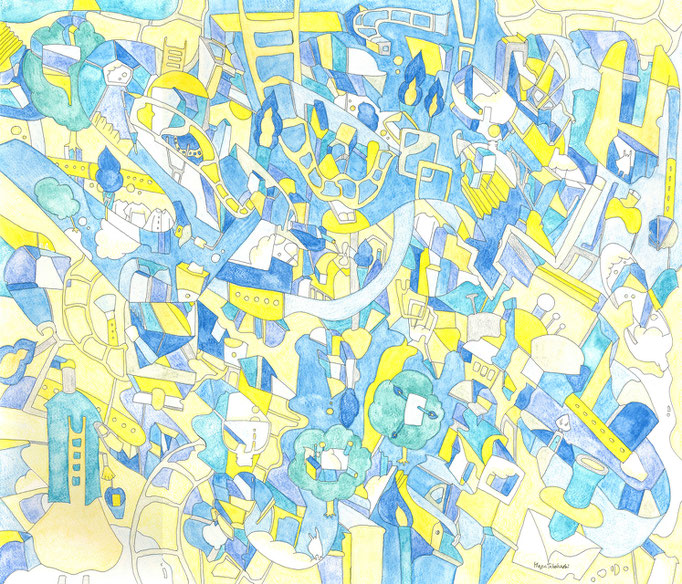 「ハイドロポリスとマッチの余韻」2015.5(530mm×455mm)【SOLD OUT】