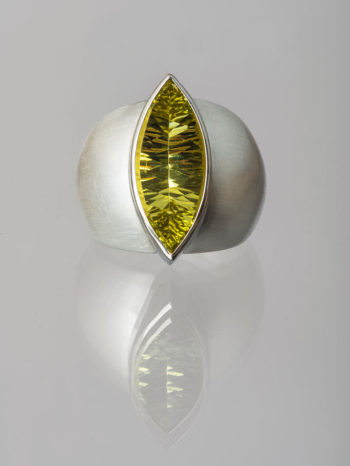Produktnummer 4169 - 925/- Silber, Palladium, Lemonquarz