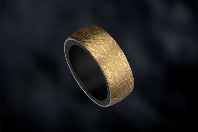 Produktnummer 5287 - 900/- Gelbgold, 925/- Silber, Grenadill - Holz
