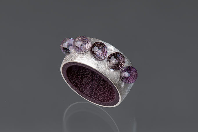 Produktnummer 6684 - 925/- Silber, Amethyste, Purple Heart