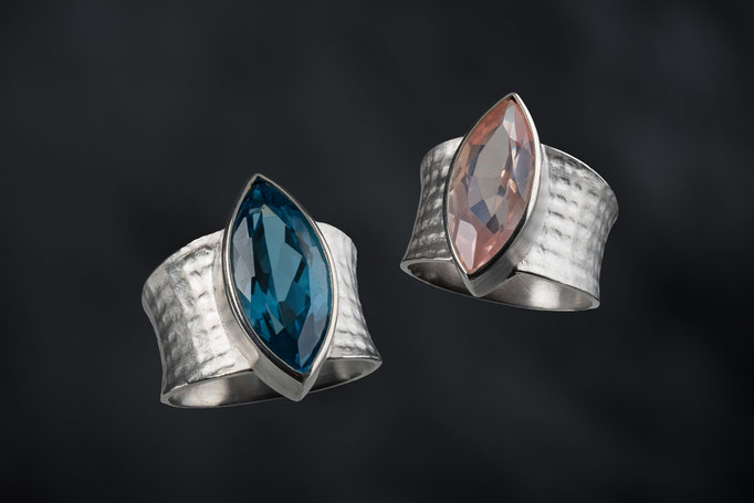 Produktnummer 8673 - 925/- Silber, Rosenquarz, Topas