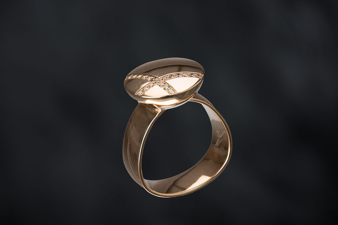 Produktnummer 1704 - 585/- Rosegold, Brillanten