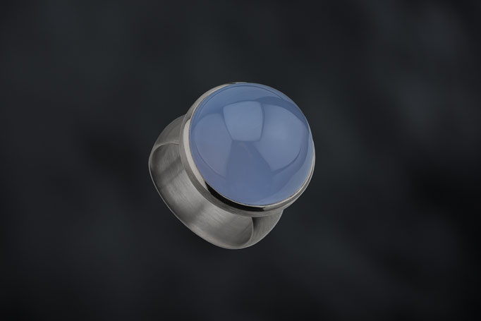 Produktnummer 4052 - 585/- Weißgold, Chalcedon
