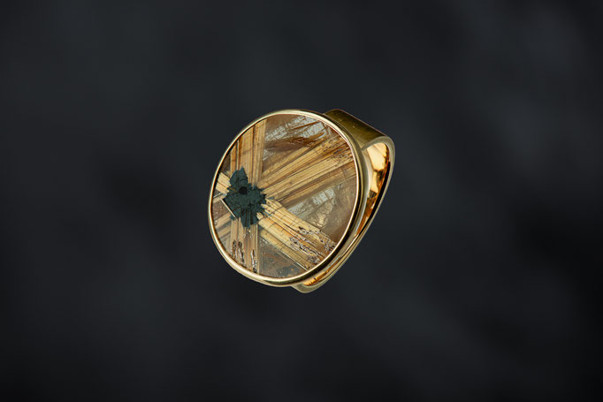 Produktnummer 7193  - Rutilquarz, 750/- Gelbgold