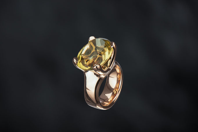 Produktnummer 1752 - 585/- Roségold, Lemoncitrin