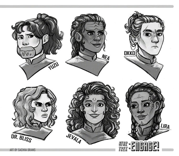 DnD Star Trek party portraits