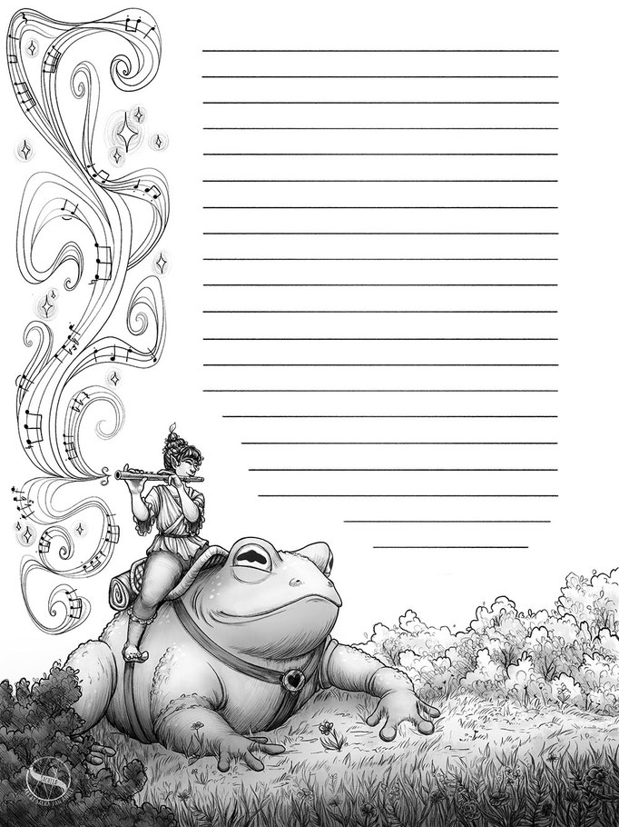 Toad rider: interior illustration, personal