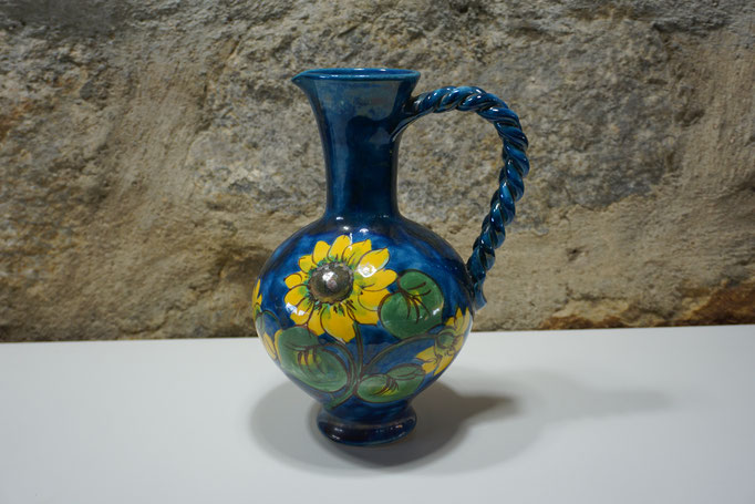 Krug/Vase aus Keramik, handbemalt, wahrscheinlich Italien, 1970er Jahre. Preis: VB 8,00 €