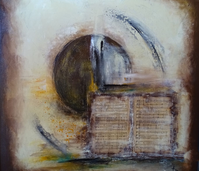 Acryl-Mischtechnik, Format 80x80