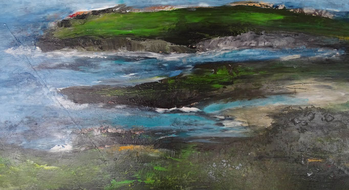 Acryl-Mischtechnik, Format 100x50