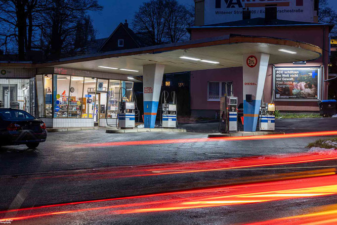 70 ig Jahre alte Tankstelle zur Beule/Wittener Straße
