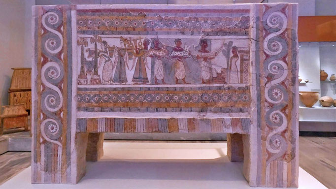 Archäologisches Museum Heraklion - Hagia Triada Sakrophag (1370–1300 v. Chr.) 