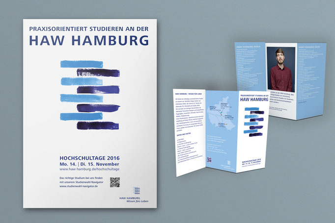 Gestaltung der Werbemittel für die Hochschultage an der HAW Hamburg