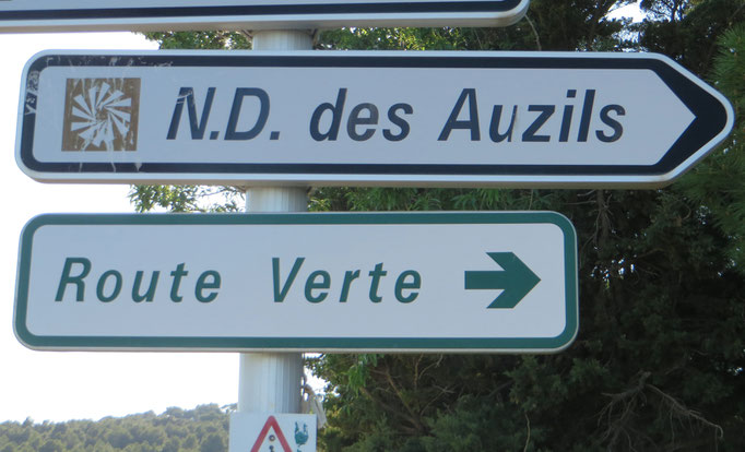 Hinweisschild in Gruissan