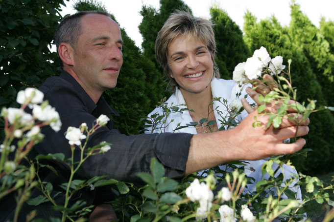 Véronique Jannot, Marraine de 'Jade de France' et Jean-Lin Lebrun, son créateur.