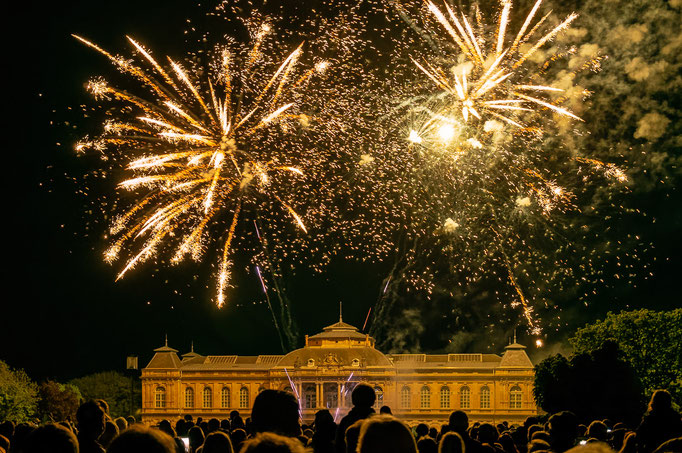 Feuerwerk über dem Herzoglichen Museum beim Gothardusfest 2018 in Gotha