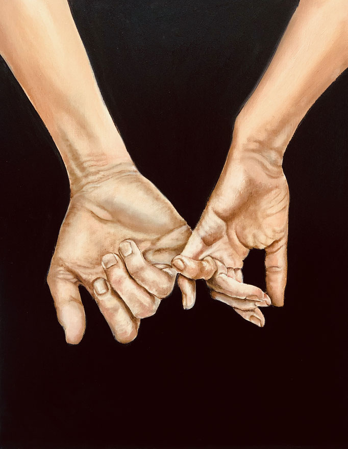 Pinky Swear Majorie Atwood  oil and resin
