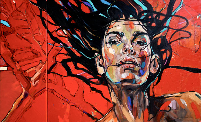 EDEN series 80x130cm (2 panels), oil on canvas