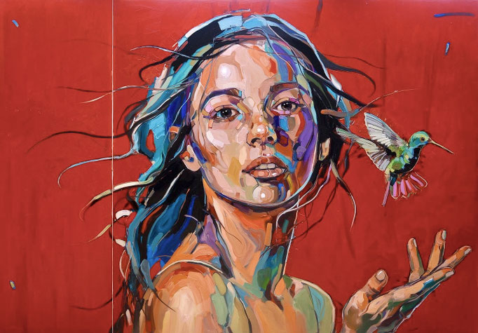 COLIBRI, 120x170cm (2 panels), 2022