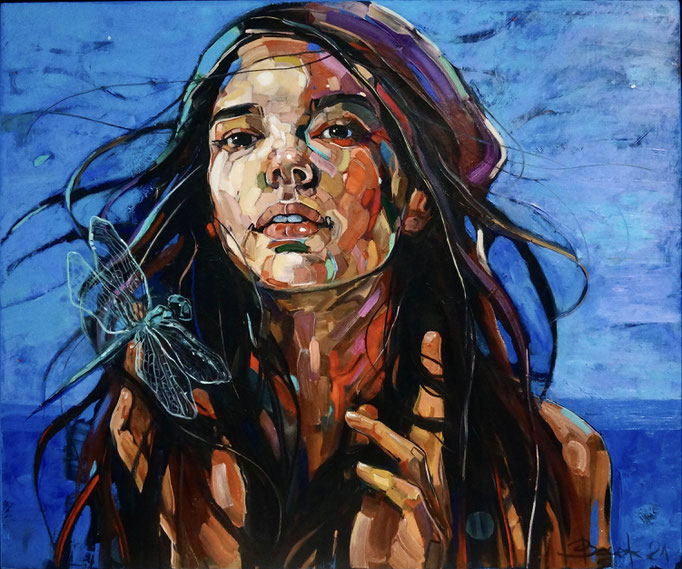 DRAGONFLY, 100x120cm, oil on canvas