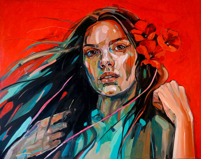 AMAPOLA 120x150cm, oil on canvas