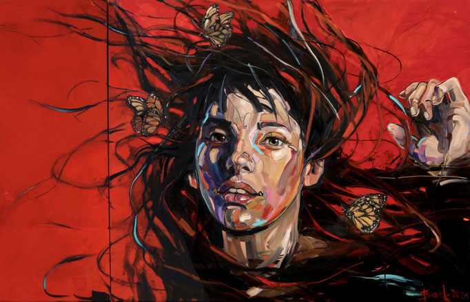 MOIRAI 110x170cm (2 panels), oil on canvas