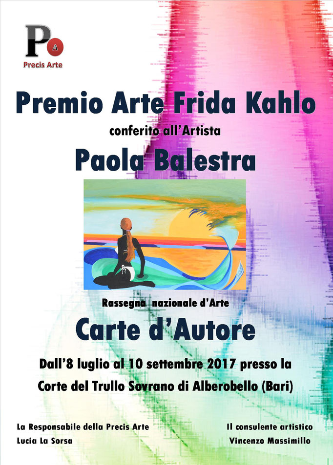 Paola Balestra - Carte d'Autore con Premio Arte Frida Kahlo