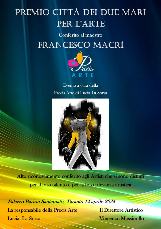 Premio Città dei due mari per l’Arte Conferito al maestro Francesco Macrì