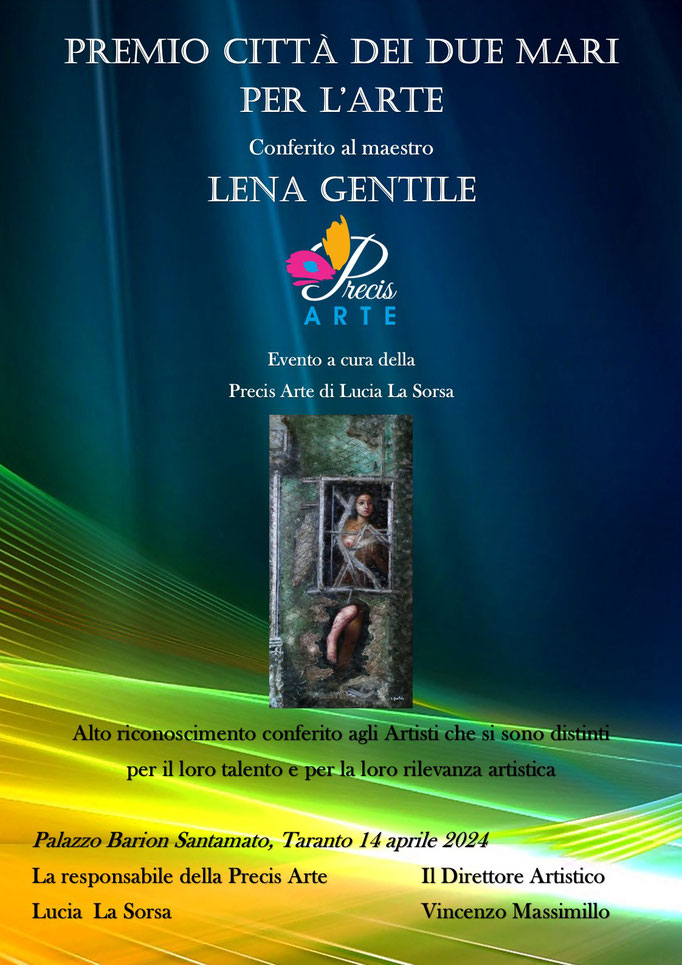 Premio Città dei due mari per l’Arte Conferito al maestro Lena Gentile