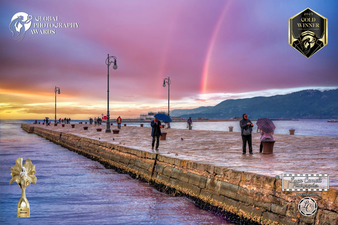 Global Photography Awards 2025 ~ Gold Winner. Luci Di Trieste. Molo Audace, Trieste. © Luca Cameli Photographer