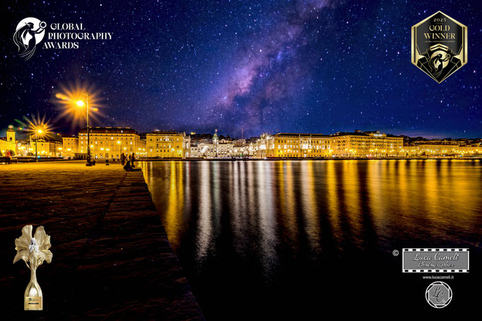 Global Photography Awards 2025 ~ Gold Winner. Luci Di Trieste. Molo Audace - Piazza Unità d'Italia, Trieste. © Luca Cameli Photographer