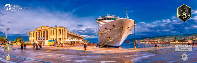 Global Photography Awards 2025 ~ Gold Winner. Luci Di Trieste. Le Rive - Stazione Marittima, Trieste. © Luca Cameli Photographer