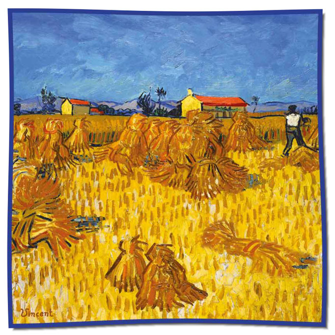 Artikel Nr. 1062 Ernte in der Provence - Van Gogh (100 x 100 cm)