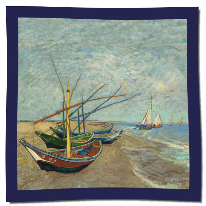 Artikel Nr. 1055 Fischerboote I - Van Gogh (100 x 100 cm)