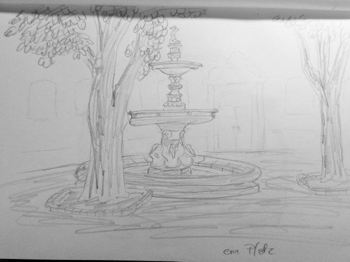 Ein Platz in der Stadt