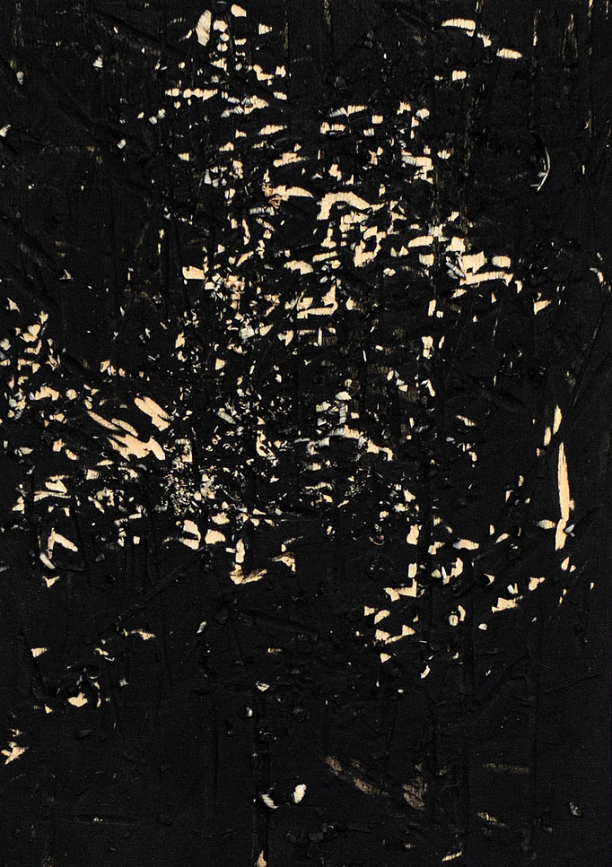 "waldlichter 23 / X", Acryl auf Holz, 18,5 x 26,0 cm, 2023