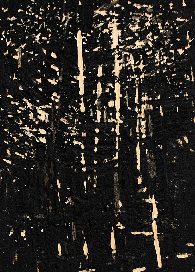 "waldlichter 23 / III", Acryl auf Holz, 18,5 x 26,0 cm, 2023