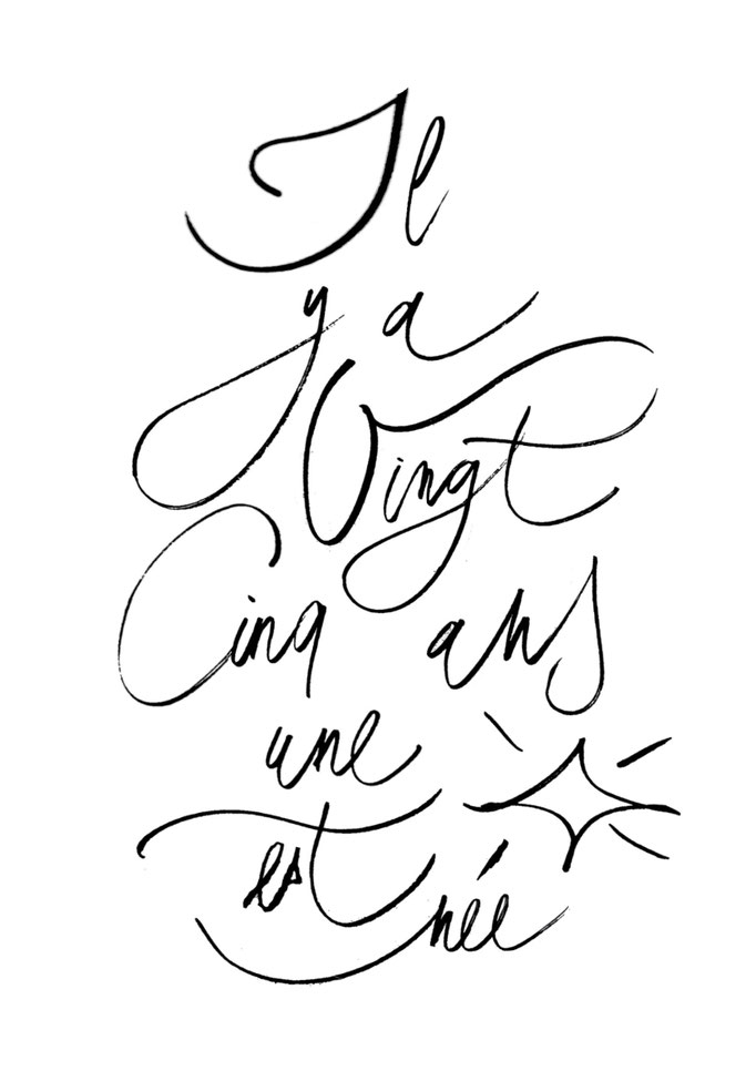 Texte calligraphié Carole Paillé Studio