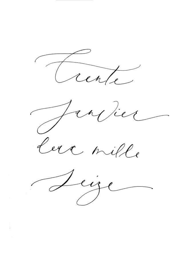 Style de calligraphie Carole Paillé Studio