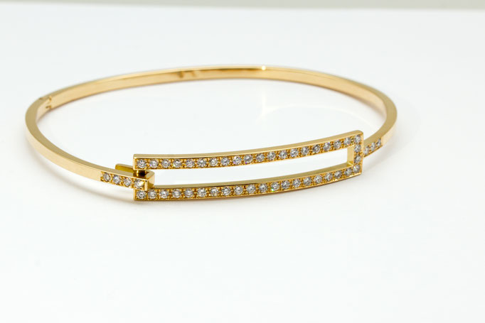 bracelet or jaune diamants