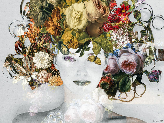 Woman with flowers