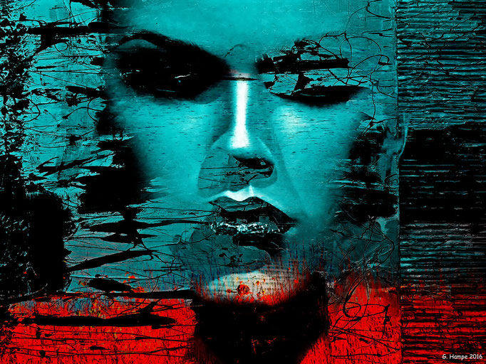 Woman in blue