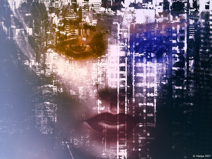 The woman inside the big city