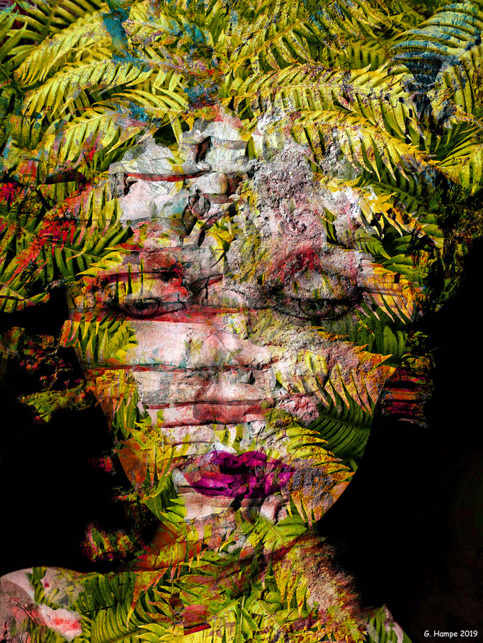 The woman with the fern
