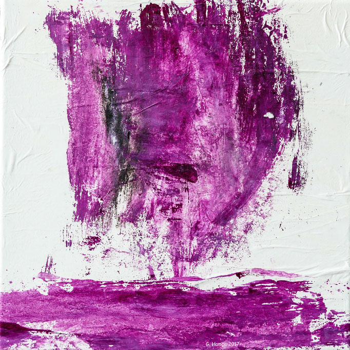 The face in purple 30x30x4 cm Leinwand
