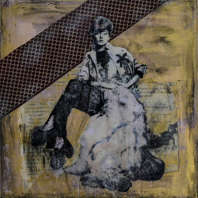 Serie Modern Women: Glamour 30x30x4 cm Leinwand lackiert