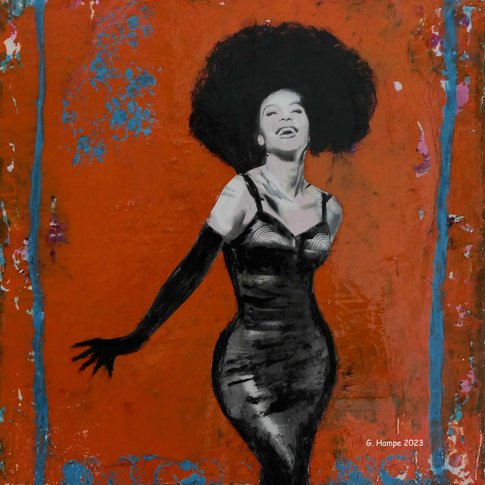 Feeling good 30x30x4 cm Leinwand lackiert