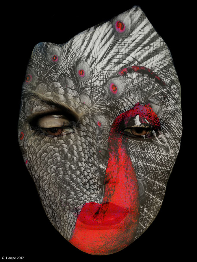 The woman with the peacock